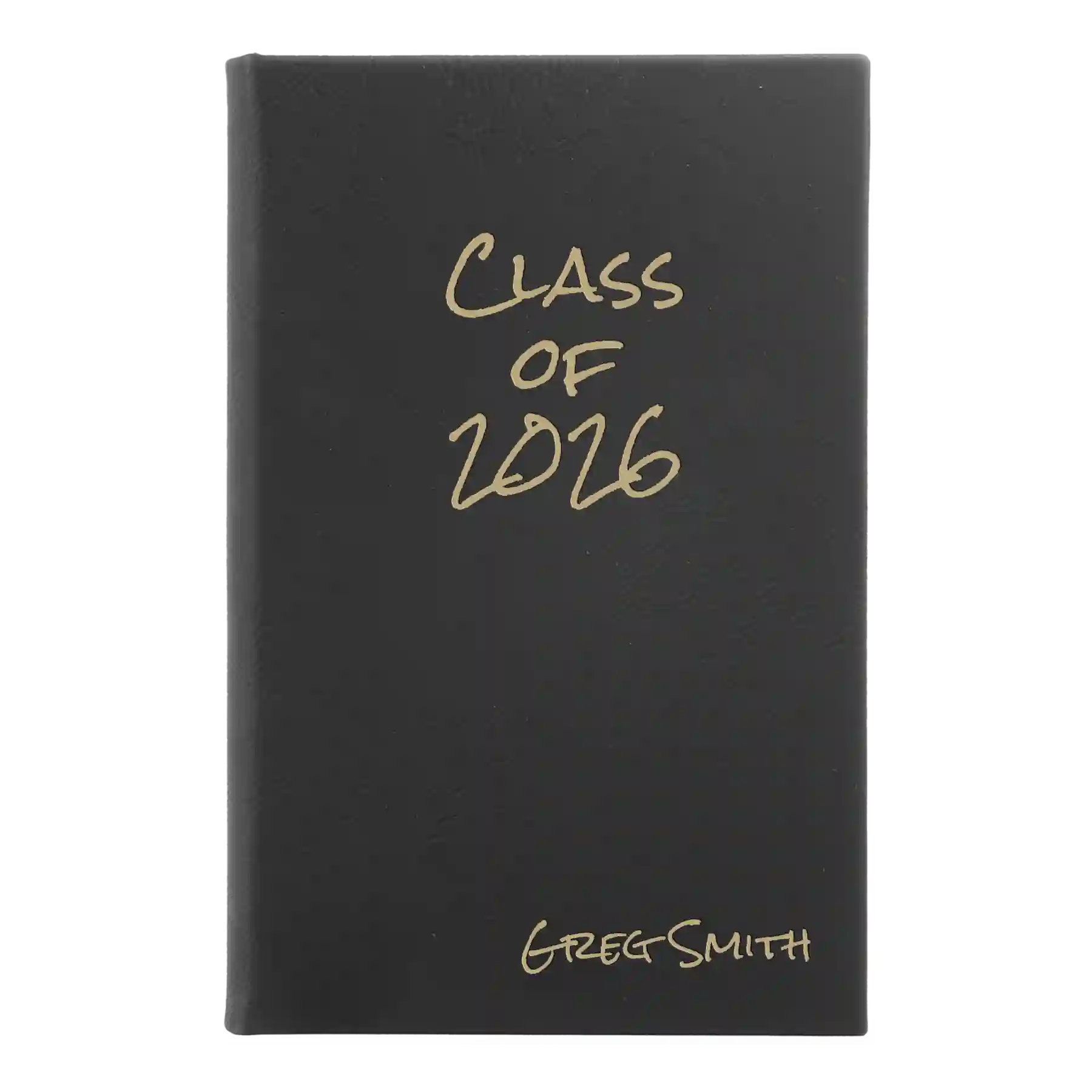 Small black/gold leatherette journal laser etched with 'Class of' design