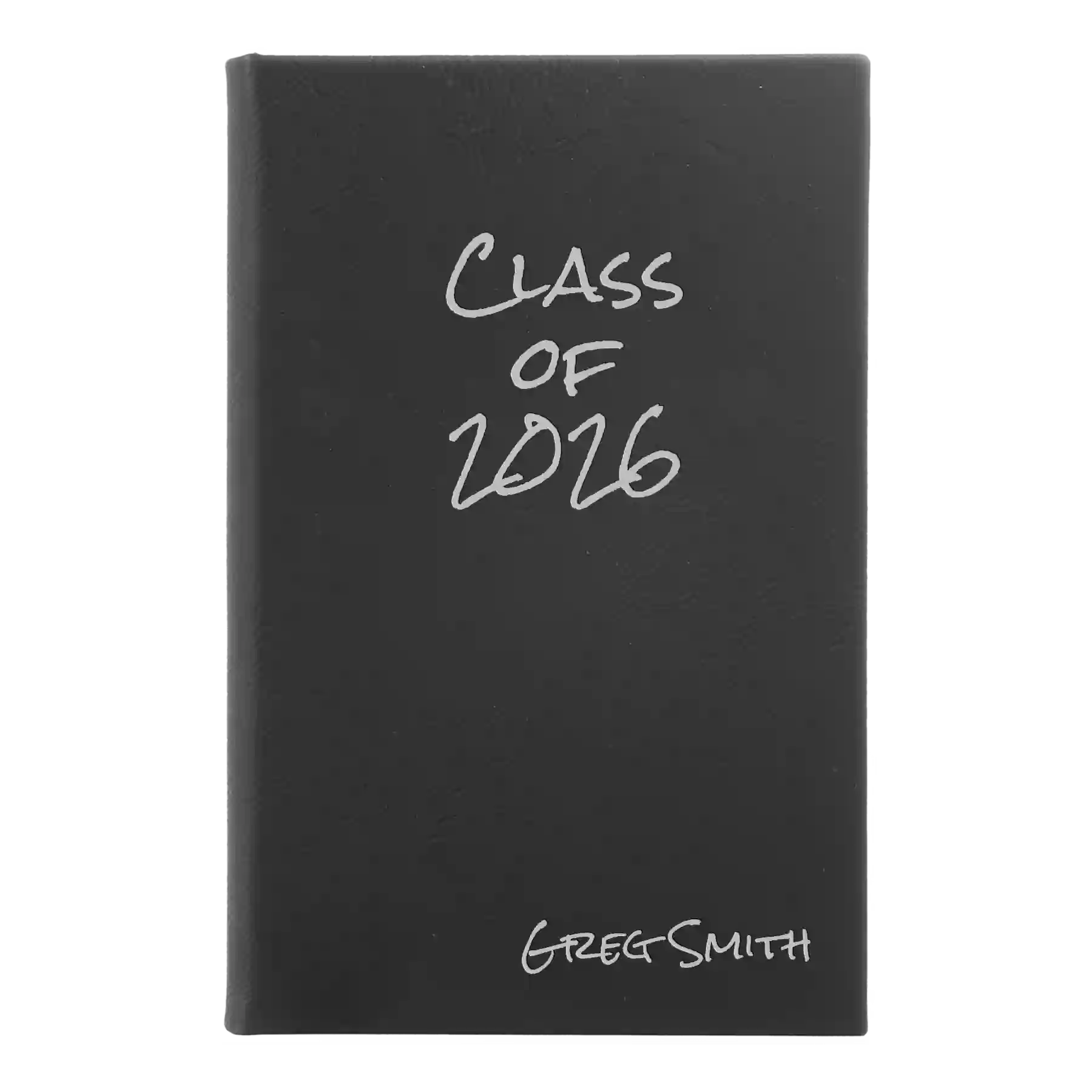 Small black/silver leatherette sketch book laser etched with 'Class of' design
