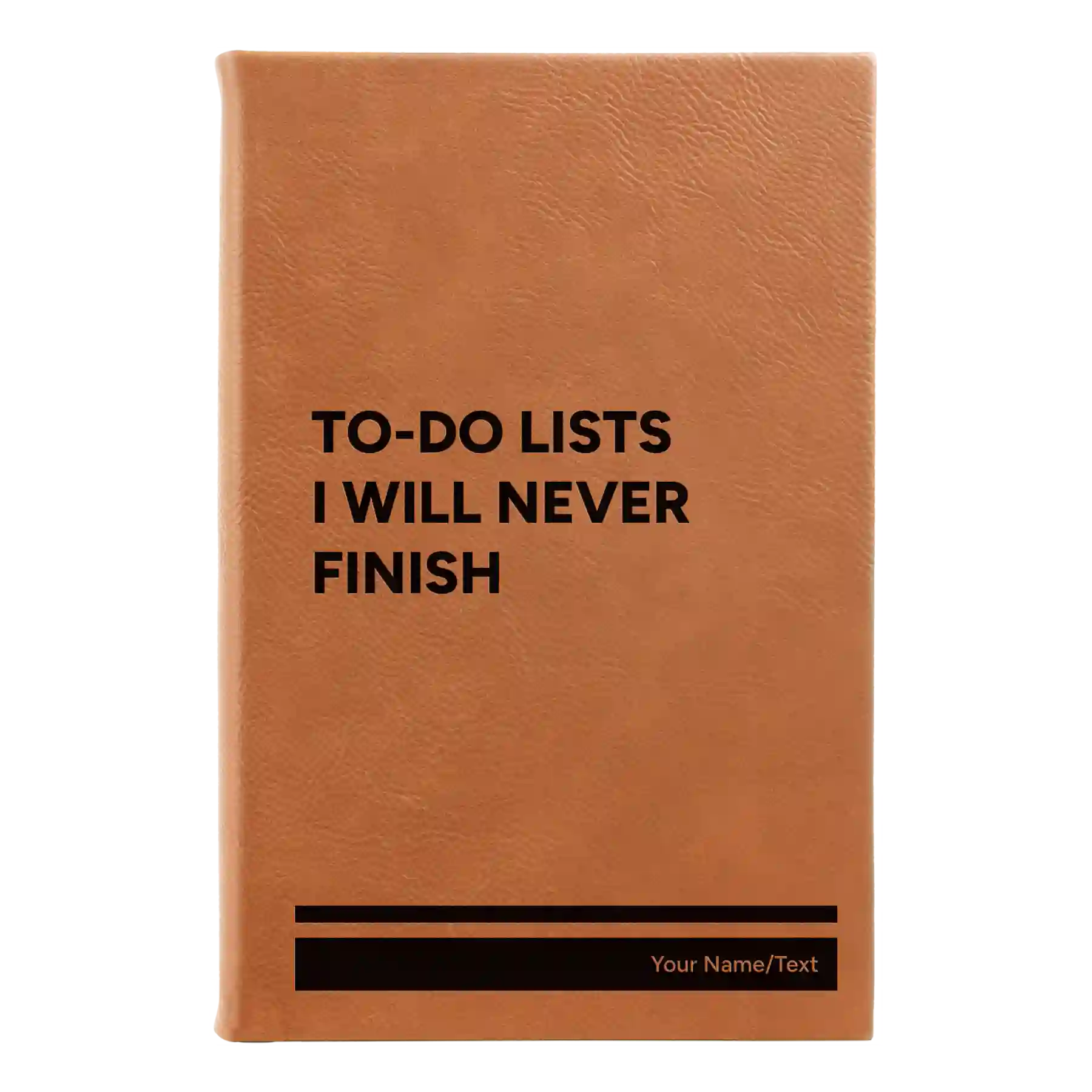 Small rawhide leatherette journal laser etched with 'TO DO List' design
