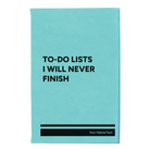 Small teal leatherette sketch book laser etched with 'TO DO List' design