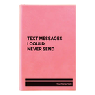 Small pink leatherette journal laser etched with 'Text Messages' design