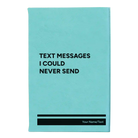 Small teal leatherette journal laser etched with 'Text Messages' design