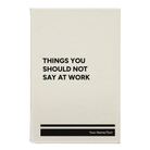 Small white leatherette journal laser etched with 'Say At Work' design