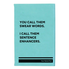 Small teal leatherette journal laser etched with 'Swear Words' design