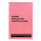 Small pink leatherette journal laser etched with 'Zombie Apocalypse Survival Plans' design
