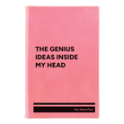 Small pink leatherette journal laser etched with 'Genius Ideas' design