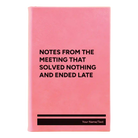 Small pink leatherette journal laser etched with 'Solved Nothing' design