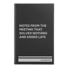 Small black/silver leatherette journal laser etched with 'Solved Nothing' design