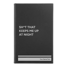 Small black/silver leatherette journal laser etched with 'Up At Night' design