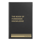 Small black/gold leatherette journal laser etched with 'Forbidden Knowledge' design