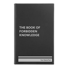Small black/silver leatherette journal laser etched with 'Forbidden Knowledge' design