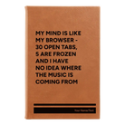 Small rawhide leatherette journal laser etched with 'My Browser' design