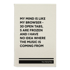 Small white leatherette journal laser etched with 'My Browser' design