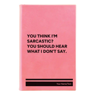Small pink leatherette journal laser etched with 'I Dont Say' design