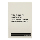 Small white leatherette journal laser etched with 'I Dont Say' design