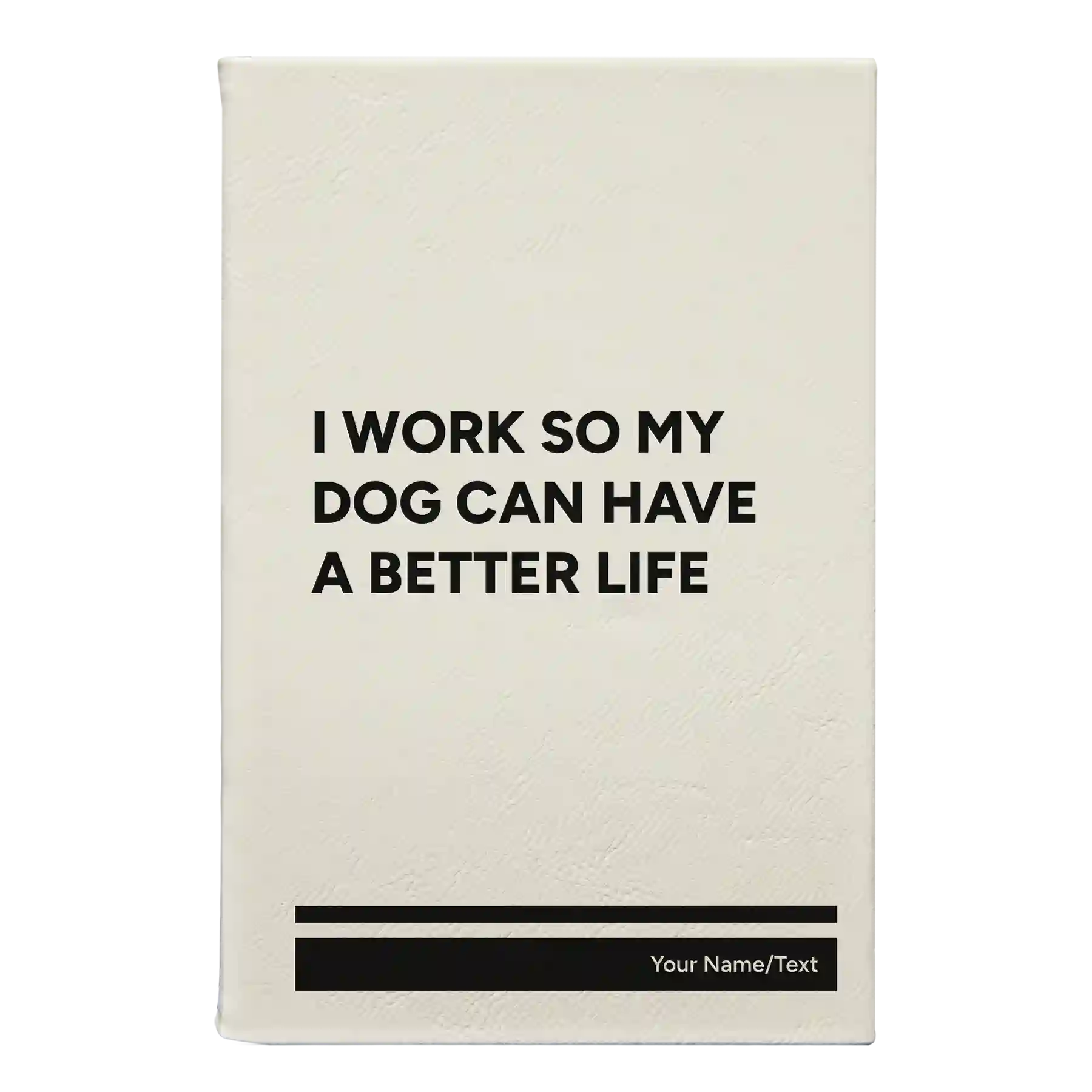 Small white leatherette journal laser etched with 'My Dog' design