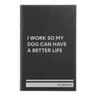 Small black/silver leatherette journal laser etched with 'My Dog' design