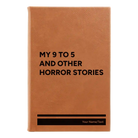 Small rawhide leatherette journal laser etched with '9 to 5 Horror' design