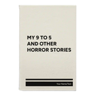 Small white leatherette sketch book laser etched with '9 to 5 Horror' design