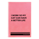 Small pink leatherette journal laser etched with 'My Cat' design