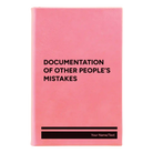 Small pink leatherette sketch book laser etched with 'Other Peoples Mistakes' design