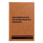 Small rawhide leatherette journal laser etched with 'Other Peoples Mistakes' design
