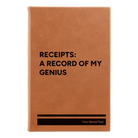 Small rawhide leatherette journal laser etched with 'My Genius' design