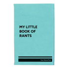 Small teal leatherette journal laser etched with 'Book of Rants' design