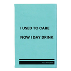 Small teal leatherette journal laser etched with 'Day Drink' design