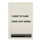 Small white leatherette sketch book laser etched with 'Day Drink' design