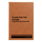 Small rawhide leatherette journal laser etched with 'Plans for the Future' design