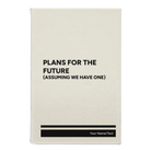 Small white leatherette sketch book laser etched with 'Plans for the Future' design