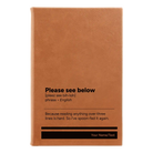 Small rawhide leatherette sketch book laser etched with 'Per My Last Email' design