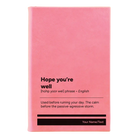 Small pink leatherette journal laser etched with 'Hope You're Well' design