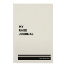 Small white leatherette journal laser etched with 'My rage journal' design