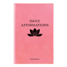 Small pink leatherette journal laser etched with 'Daily Affirmations' design