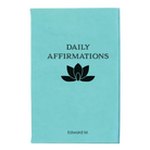 Small teal leatherette journal laser etched with 'Daily Affirmations' design