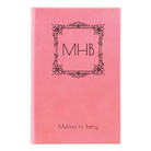 Small pink leatherette sketch book laser etched with 'Floral Frame' design