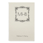 Small white leatherette journal laser etched with 'Floral Frame' design