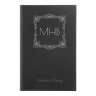 Small black/silver leatherette journal laser etched with 'Floral Frame' design