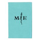 Small teal leatherette journal laser etched with 'Flower Initial' design