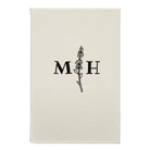 Small white leatherette journal laser etched with 'Flower Initial' design