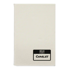 Small white leatherette sketch book laser etched with 'Hello My Name is' design