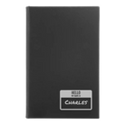 Small black/silver leatherette journal laser etched with 'Hello My Name is' design