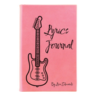 Small pink leatherette journal laser etched with 'Lyrics' design