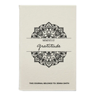 Small white leatherette journal laser etched with 'Moments of Gratitude' design