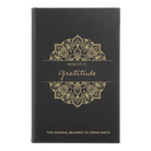 Small black/gold leatherette journal laser etched with 'Moments of Gratitude' design
