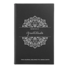 Small black/silver leatherette journal laser etched with 'Moments of Gratitude' design