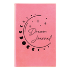 Small pink leatherette journal laser etched with 'Moon Dream Journal' design