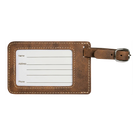 Back of rustic leatherette luggage tag